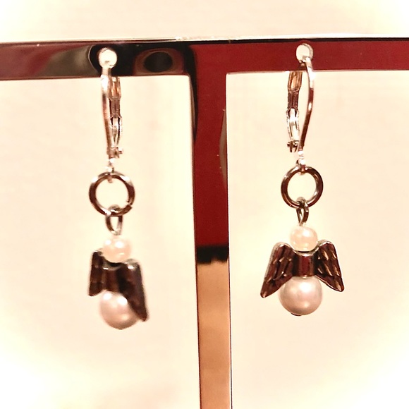 Angel Lever-back Earrings— Designed and Handcrafted By Me 🥰 - Picture 6 of 11